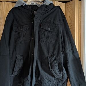 Brand New With Tags Men's Levi's Hooded Lined Trucker Denim Jacket Size XL